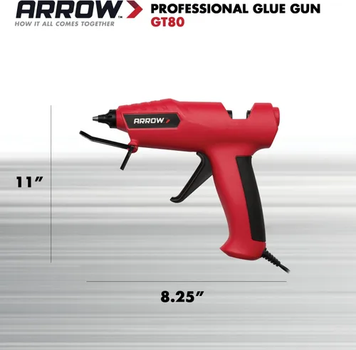 Miniatura 8 de Arrow Fastener GT80 - Pistola de pegamento profesional resistente para manualidades, decoración, tapicería ligera, reparación general del hogar
