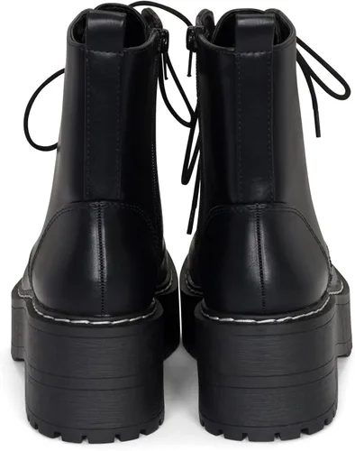 Miniatura 5 de Chariot & Co Pure- Botas de tobillo de moda con suela gruesa para mujer, con cordones y cremallera lateral