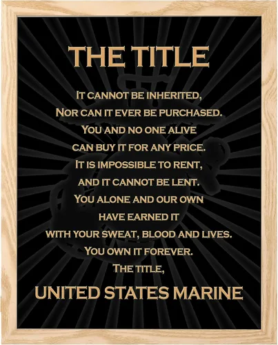 Miniatura 16 de The Title - Póster de Estados Unidos - Decoración de pared militar para marines, veteranos y entusiastas - Impresión artística de pared