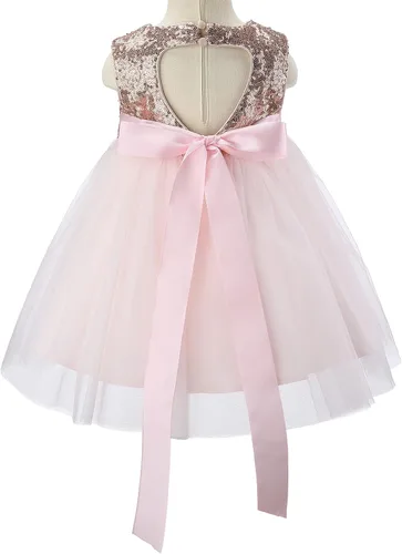 Miniatura 6 de Bow Dream 2 piezas de vestido de bebé niña con mariposas para boda, bautizo, bautizo, fiesta de 0 a 24 meses