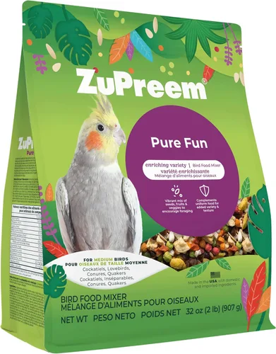 Miniatura 9 de ZuPreem Sensible Seed Alimento para Aves, Cacatúa, Agapornis, Cuáquero, Conuro Pequeño, Mezcla de Semillas y Pellets para Aves Medianas, Complemento