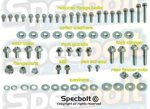 Miniatura 2 de Specbolt RM RMZ Spec Pak para Suzuki RM80 RM85 RM100 RM125 RM250 y RMZ250 RMZ450 OEM Factory Match Fasteners Kit 65 80 85 100 125 250 450 Track
