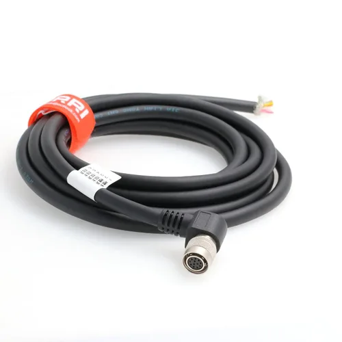 Miniatura 8 de Hirose de ángulo recto 12Pin hembra HR10A-10P-12S a Leadwires Cable de E/S para cámara Basler Aviator GigE (1M)