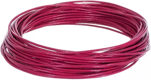 Miniatura 22 de Tiras redondas de cuero genuino de 0.079 pulgadas para pulseras, collares, cuentas y otras joyas – 10 yardas / 29.9 ft – turquesa
