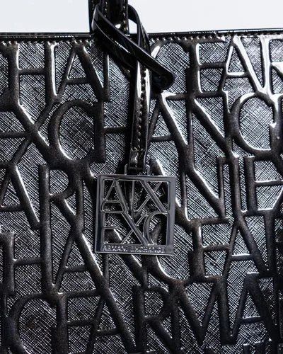 Miniatura 4 de Armani Exchange Bolso de mano con cremallera con logotipo en relieve