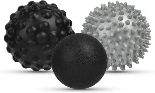 Miniatura 14 de URAQT Bola de masaje con puntas, juego de 3 rodillos duros de bolas de masaje con pinchos, bolas de masaje de terapia física profesional para 3
