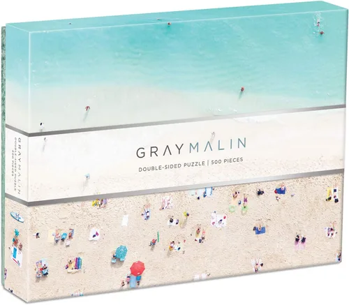 Miniatura 4 de Galison Gray Malin - Rompecabezas de 2 caras, The Beach, 500 piezas, 24 x 18 pulgadas, rompecabezas de doble cara con obras de arte vibrantes