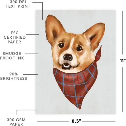 Miniatura 29 de Andaz Press Póster impreso para pared de perro, 8.5 x 11 pulgadas, Bulldog inglés con gafas negras, 1 paquete, regalo de cumpleaños de Navidad, sin