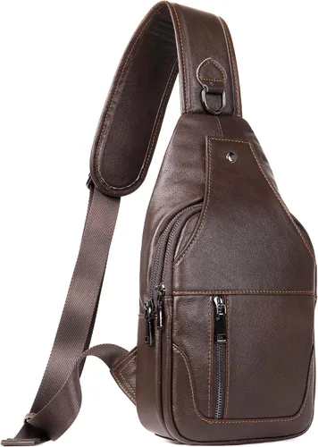 Miniatura 81 de LUKZIJAES Bolso bandolera de cuero genuino para hombre
