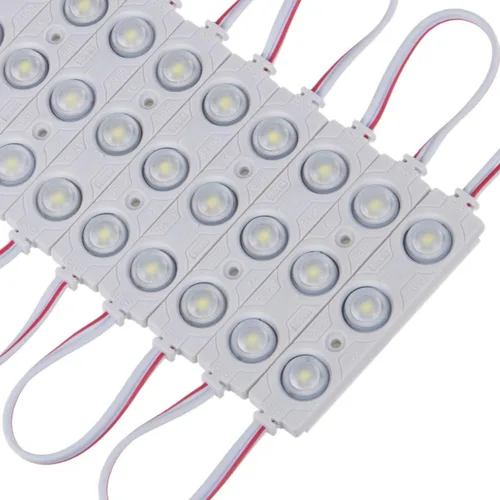 Miniatura 4 de 200 piezas DC12V Blanco 6500K Módulo de 3 LED de inyección 1.32W Luz trasera decorativa impermeable para cartel con letras, publicidad, carteles
