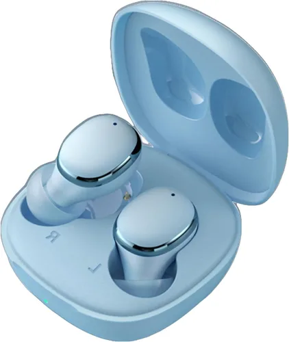 Miniatura 11 de Xmenha Auriculares inalámbricos pequeños para canales auditivos pequeños, auriculares azules más pequeños, auriculares Bluetooth micro pequeños