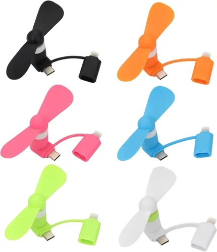 Miniatura 8 de Ventilador tipo USB C 2 en 1, para iPhone todas las series 7 8 X 11 12 13 14 15 16 17 XS XR Plus Mini Pro Max SE, para Samsung Galaxy S, Z Fold