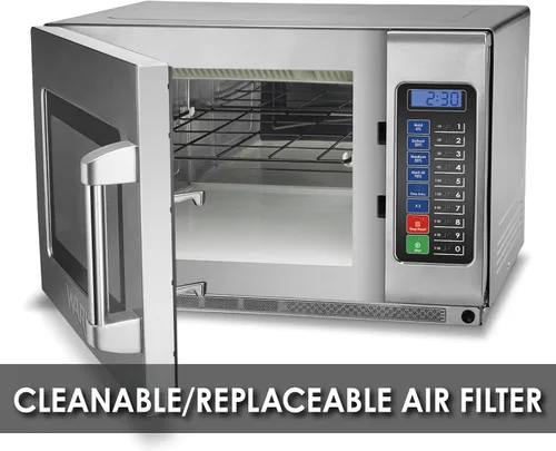 Miniatura 4 de Waring Horno Microondas Comercial WMO120 de Servicio Pesado, 1.2 Pies Cúbicos, 10 Ajustes de Memoria Programables, 5 Niveles de Potencia