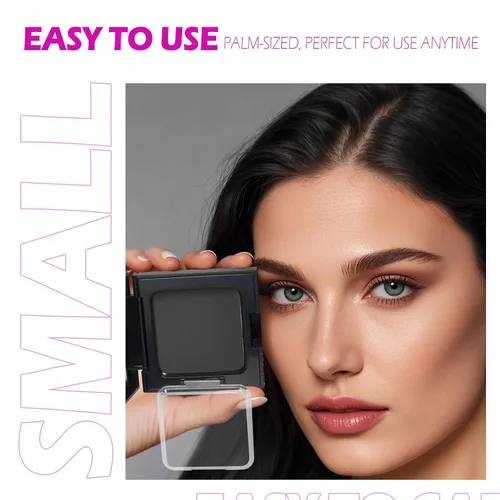 Miniatura 6 de Acomler Tinte para retoque de raíz, cobertura instantánea de raíz, polvo de línea capilar negra, fibras de cabello gris para adelgazamiento, polvo