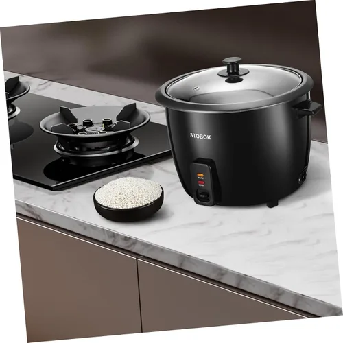 Miniatura 4 de Healifty Arrocera eléctrica portátil con tapa transparente, olla multifuncional para guisos de papilla de arroz, sopas y alimentos al vapor