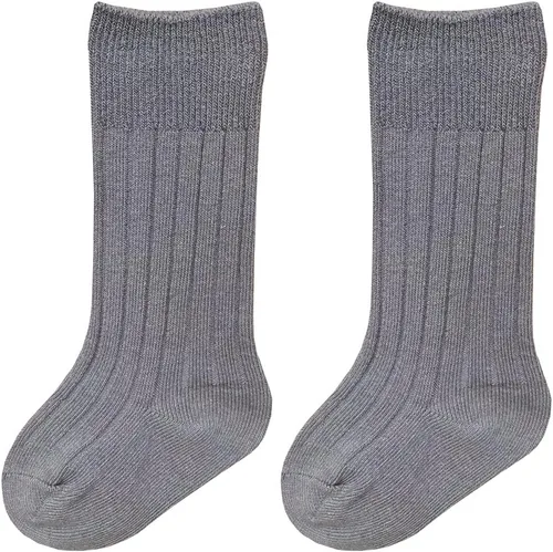 Miniatura 7 de QandSweat - Calcetines altos unisex para bebé, sin costuras, para niños y niñas, de algodón, uniformes