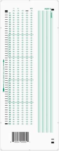Miniatura 2 de Hoja de respuestas oficial de la marca Scantron 882-E. (paquete de 25)