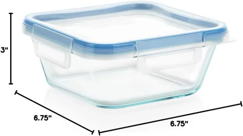 Miniatura 13 de Snapware Total Solutions - Juego de recipientes de vidrio para almacenamiento de alimentos (paquete de 2, 1 y 4 tazas), tapas herméticas y a prueba