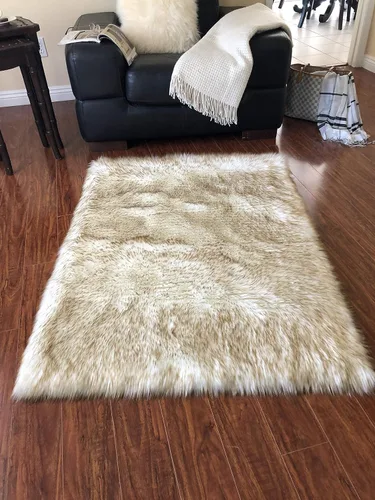 Miniatura 13 de LAMBZY Alfombra rectangular de piel de oveja sintética, súper suave, hipoalergénica, de felpa, lujosa alfombra de felpa sedosa para dormitorios