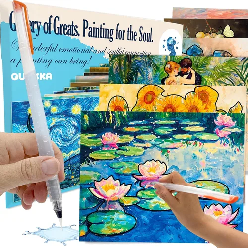 Miniatura 9 de QUOKKA Reusable Water Painting Dementia Activities for Seniors – Alzheimer’s Products for Elderly – Water Doodle Set Vibrant Blooms – Activity Kits