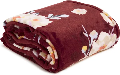 Vera Bradley Manta de felpa de forro polar Floraciones y ramas