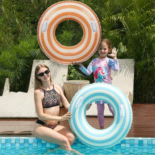 Miniatura 4 de 2 flotadores de piscina de frutas XL para adultos de 47 pulgadas, flotadores de piscina inflables para piscina, balsa para fiesta, agua, verano