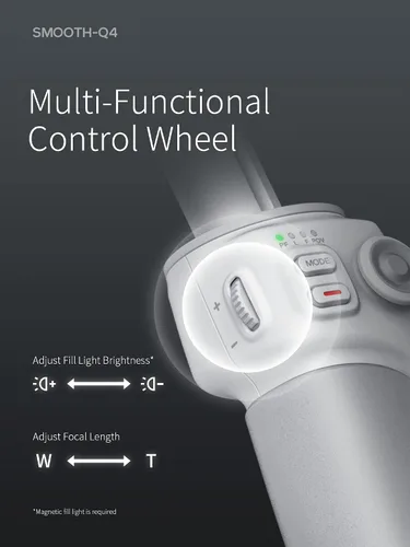Miniatura 5 de ZHIYUN Smooth Q4 Combo cardán estabilizador, cardán de teléfono inteligente de 3 ejes, barra de extensión incorporada, plegable y portátil, cardán