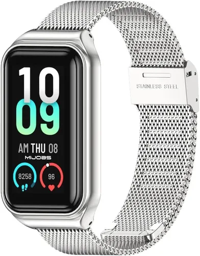 Miniatura 13 de Correa de repuesto de metal para Amazfit Band 7, compatible con Amazfit 7 Fitness Tracker