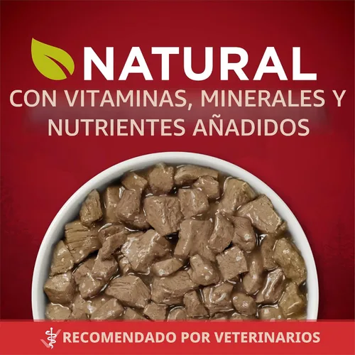 Miniatura 2 de Purina ONE Alimento húmedo para perros con alto contenido de proteínas True Instinct Cortes tiernos en salsa de comida para perros con carne de res