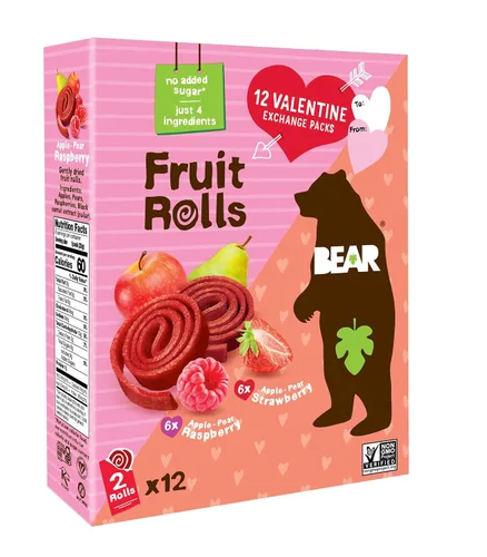 Miniatura 12 de BEAR Rollos de fruta real, paquete variado, 16 unidades (2 rollos por paquete)