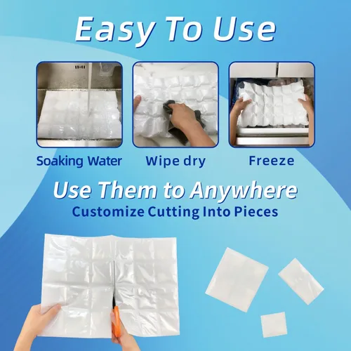 Miniatura 2 de Hojas de hielo reutilizables para enfriadores – Hojas de hielo flexibles para enfriar – Bolsas de almuerzo para congeladores – Hojas de cubo