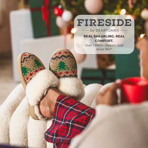 Miniatura 27 de Dearfoams Fireside Sydney Pantuflas anchas de piel de oveja para mujer, para interiores y exteriores