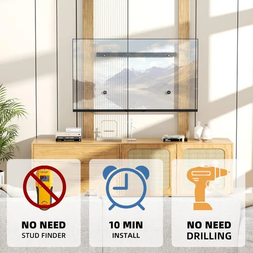Miniatura 3 de Soporte de pared para TV sin pernos para televisores de 32 a 75 pulgadas, soporte de TV para paneles de yeso sin taladro, VESA máximo de 23.622 x