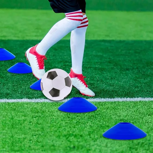 Miniatura 6 de YEXEXINM Escalera de agilidad profesional de entrenamiento de velocidad, escalera de agilidad de 20 pies, 12 conos de fútbol, 4 obstáculos de Azul