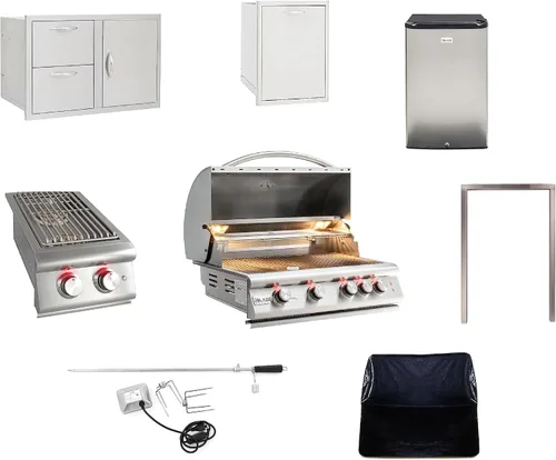 Miniatura 15 de Paquete de parrilla de gas Blaze BBQ para exterior de 32” LTE con parrilla de gas incorporada, parrilla de gas LTE, quemador de gas LTE, puerta