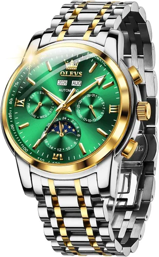 Miniatura 11 de OLEVS Relojes automáticos para hombre, esqueleto mecánico, de lujo, a la moda, reloj de pulsera luminoso impermeable