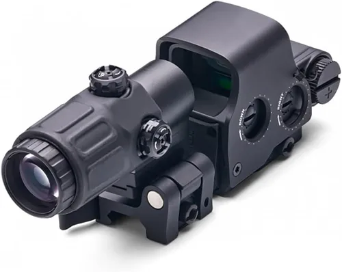Miniatura 4 de 558 Green Red Dot Reflex Sight + G33 3X Lupa Combo, mira híbrida holográfica óptica con lupa G33, multiplicador de liberación rápida