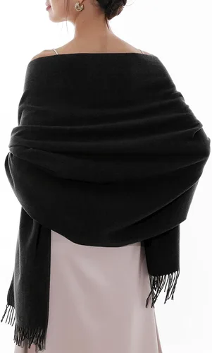 RIIQIICHY - Bufanda y chal tipo pashmina para mujer, accesorio para vestido de noche, dama de honor, boda, novia, bufandas largas, grandes y cálidas