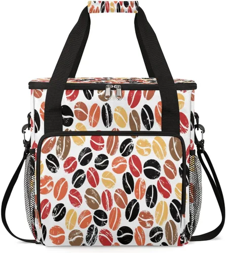 Miniatura 16 de Bolsa de transporte con diseño de acuarela para cafetera de granos de café, bolsa tote de almacenamiento y viaje para café, compatible con cafetera