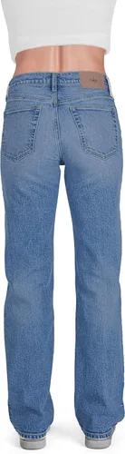 Miniatura 4 de Pantalones clásicos de mezclilla de tiro medio y corte recto para mujer