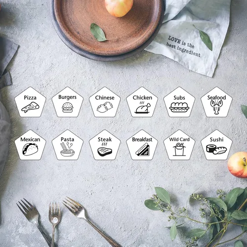 Miniatura 5 de Dados de madera para decisiones de alimentos para mujeres y hombres, regalos de cumpleaños de aniversario para novio, novia, dados divertidos
