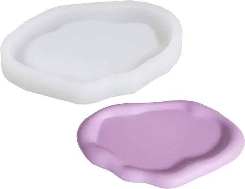 Miniatura 7 de Bandeja geométrica de terrazo moldes de silicona Kits de chips de fabricación de moldes para cemento Herramienta de decoración de joyería