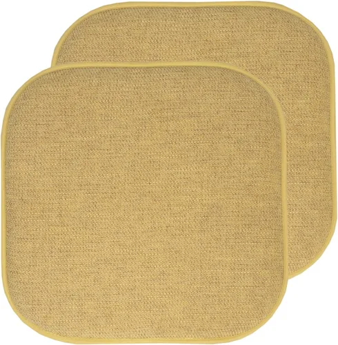 Miniatura 88 de Sweet Home Collection Cojines de espuma viscoelástica para silla, antideslizantes, diseño de panal de abeja, 16 x 16 pulgadas, paquete de 2