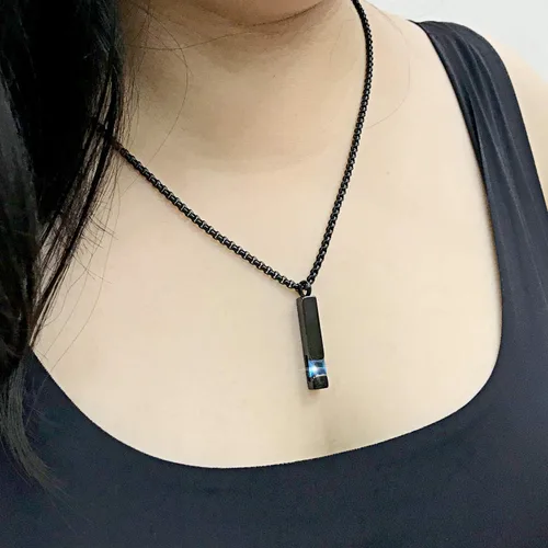 Miniatura 14 de YOUFENG collar con urna para cenizas, cubos de piedras natales, urna para cenizas humanas, collar de urna de cremación, relicario, recuerdo