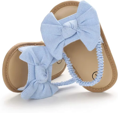 COSANKIM Sandalias de verano para bebés y niñas con suela suave de flores, zapatos de vestir para cuna, recién nacidos, para recién nacidos, para