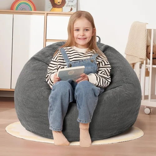 Miniatura 34 de HABUTWAY 2 puf de 2 pies, puf gigante para adolescentes y adultos, puf grandes con relleno de espuma viscoelástica, puf grandes con funda de pana