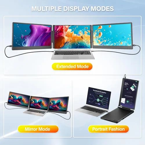 Miniatura 6 de Nuevo monitor portátil extensor de pantalla para laptop mejorado, pantalla IPS FHD de 1080P, extensor de monitor para laptop, compatible con plug &
