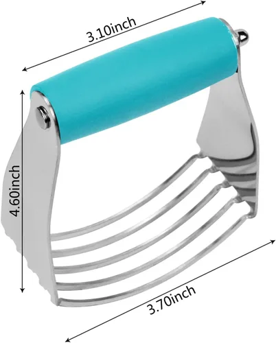 Miniatura 2 de Mezclador de Masa de Acero Inoxidable Cortador de Masa Profesional Herramienta de Horneo Pesada Para Mezclar Harina y Mantequilla (Azul)
