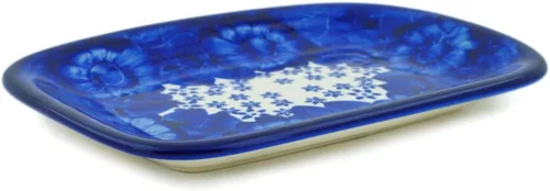 Miniatura 14 de Auténtico plato de cerámica polaca de 10 pulgadas en diseño amarillo hecho a mano en Bolesławiec Polonia por Ceramika Bona + certificado
