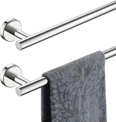 Miniatura 17 de JQK Barra de Toalla de Baño, 33 Pulgadas de Acero Inoxidable 304 Grueso de 0.8mm Soporte de Toalla Individual para Baño, Soporte de Toalla